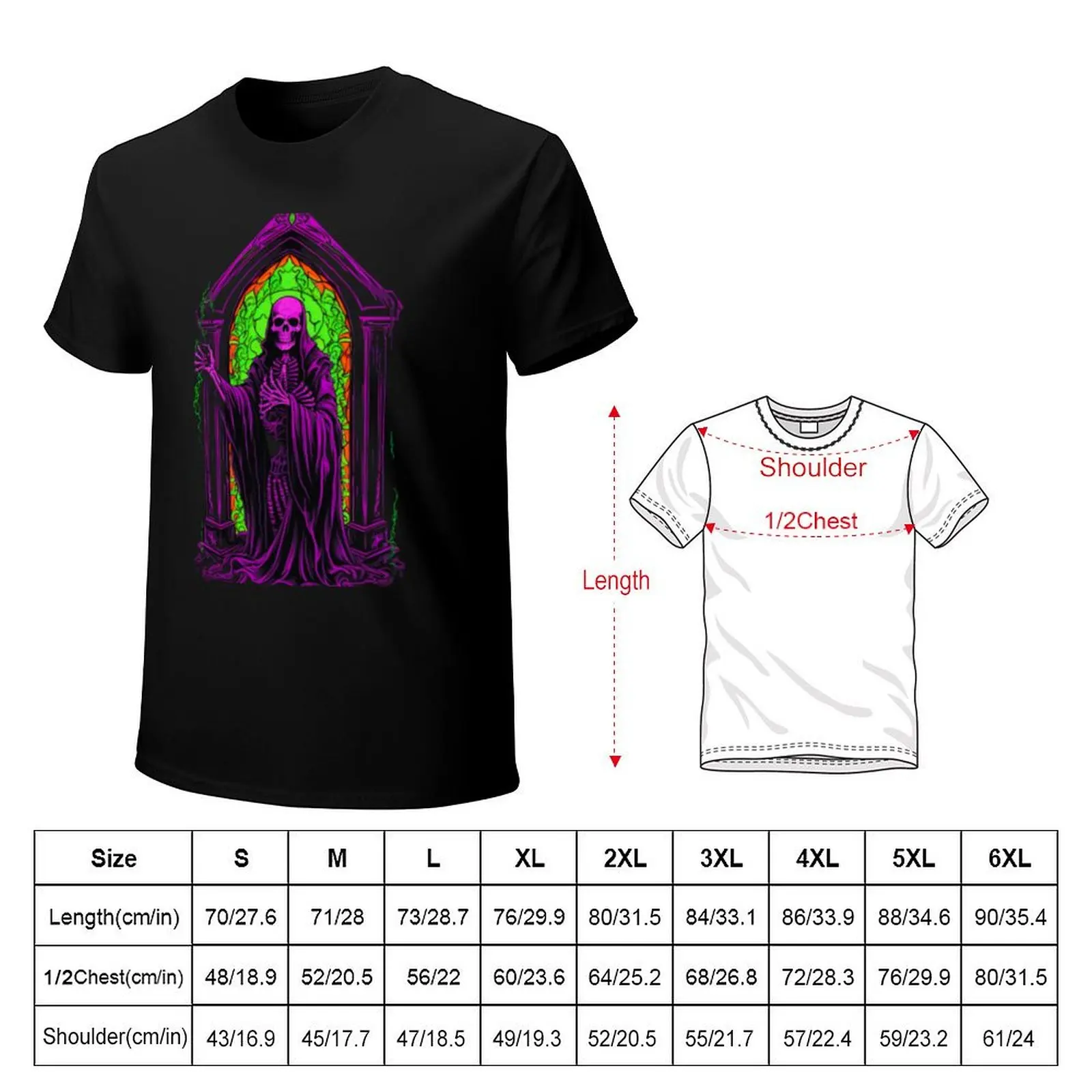 Resurrected Grim Reaper Emerges from Coffin - Spooky Design T-Shirt Outdoor Sports Short Sleeve Top