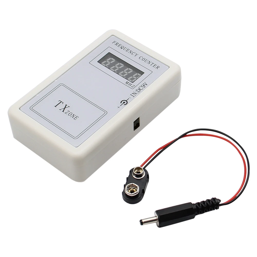 リモートデジタル周波数カウンター白メーターカウンター車の自動車キーリモコン検出器サイモメーター電源ケーブル