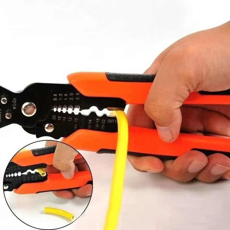 Imagem -04 - Multifuncional Bending Alicate para Eletricista Wire Stripper Line Cutting Pressionando Ângulo Isolamento Ajustável Ferramentas Manuais