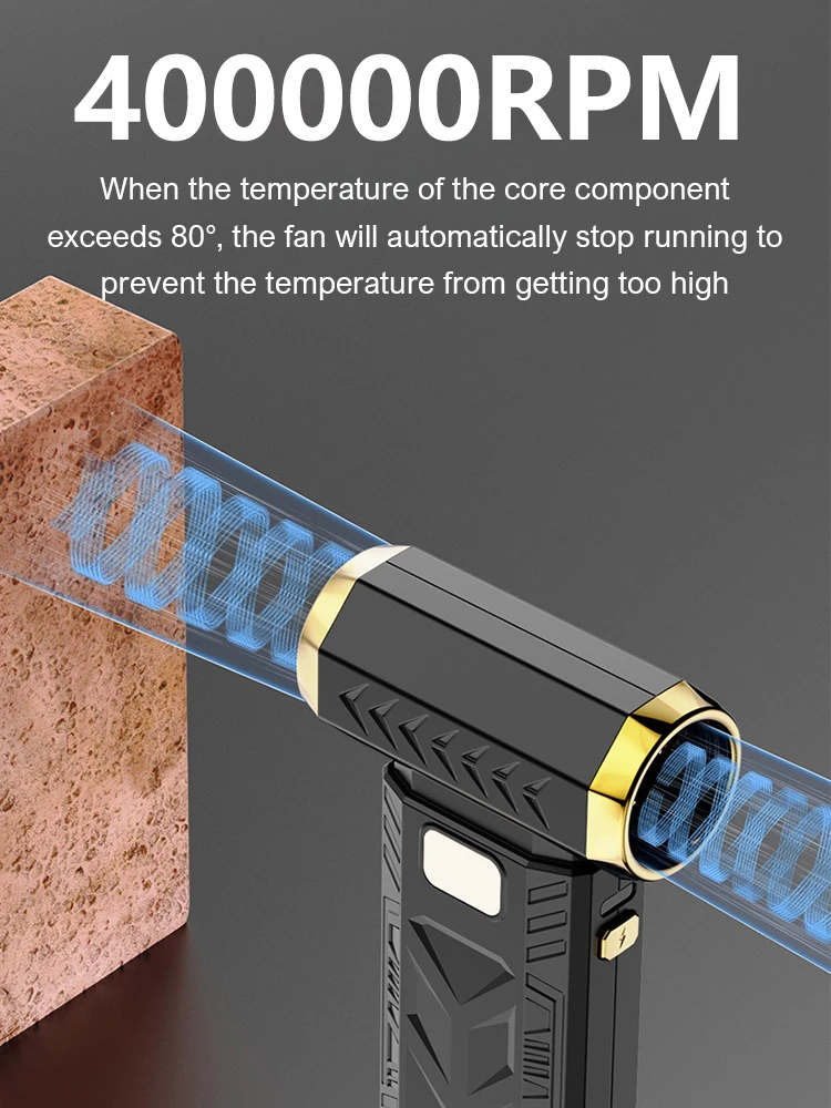 10000mAh Powerful Air Blower 400000RPM Mini Turbo Jet Fan 65W Vacuum Dust Cleaner Brushless Turbo Jet Blower 6-speed Adjustable view 5
