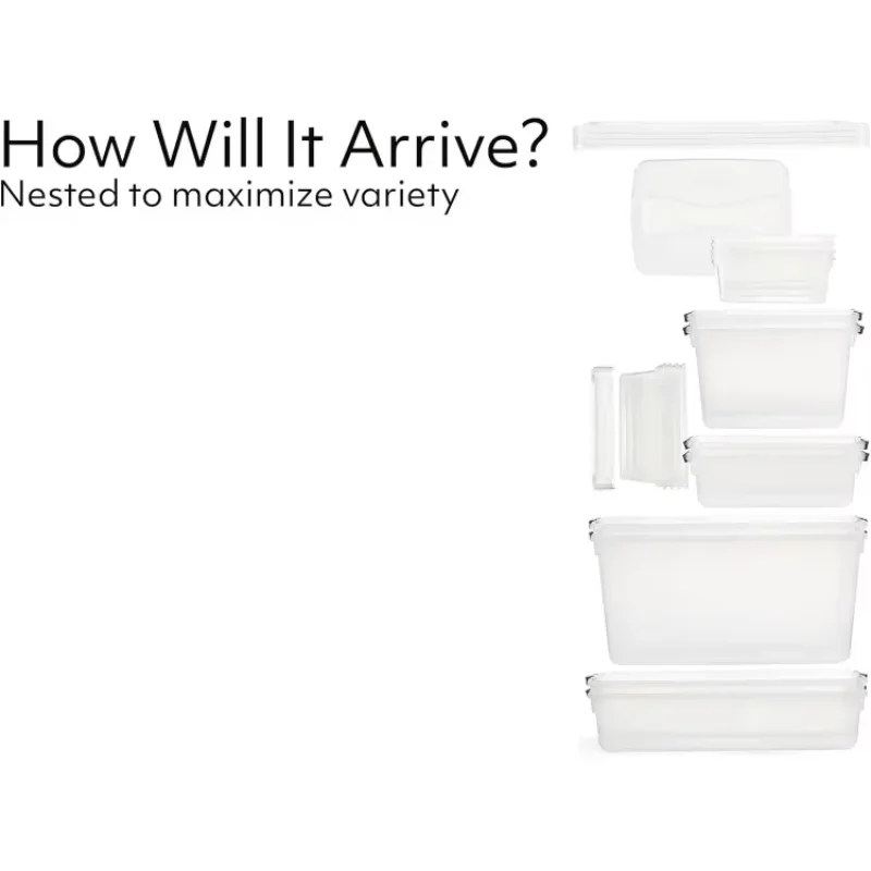 Cleverstore Clear Dorm Variety Pack, Clear Plastic Storage Bins with Built-In Handles to Maximize Storage, Great for Large