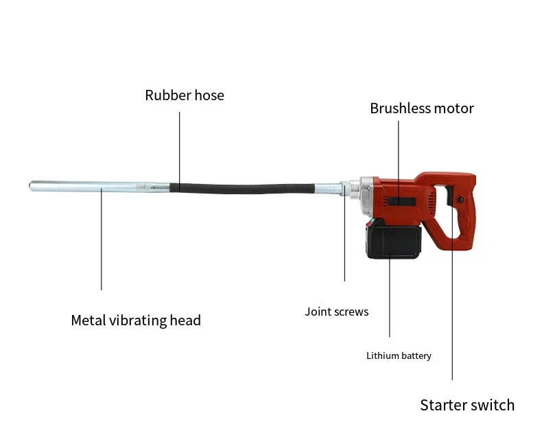 هزاز الخرسانة الكهربائية هزاز الخرسانة خلاط الاسمنت مع هزاز اليد الخرسانية الصغيرة