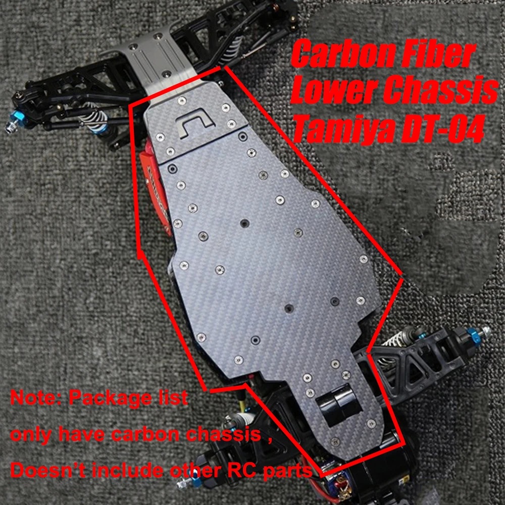 

Carbon Fiber Lower Deck Chassis Kit for Tamiya DT04 Fighter NXGEN 2wd Buggy Car Upgrades Parts