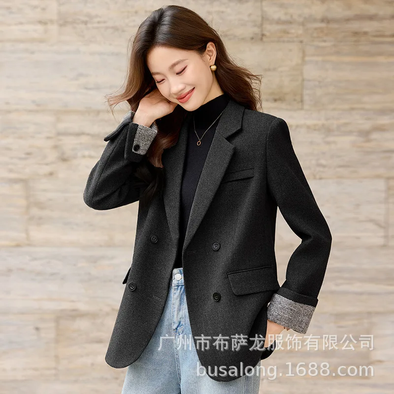2025New élégant mode costume décontracté femmes à manches longues professionnel Blazer formel femmes unique veste Workwear1893