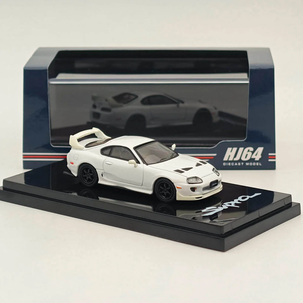 Hobby Japan 1/64 For SUPRA (JZA80) JDM CUSTOMIZED VERSION WHITE II HJ644042W Diecast Models Car Collection Auto Toys Gift