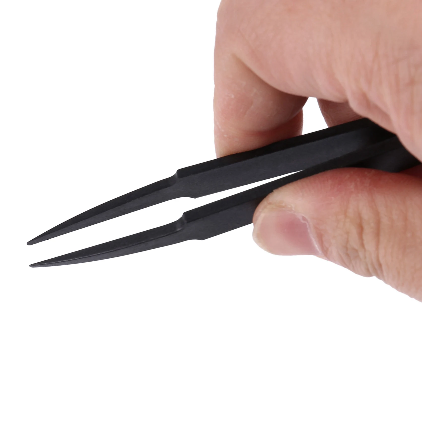 ABJI-60 Pcs Black Plastic Electronic Pointy Tip Anti-Static Tweezers