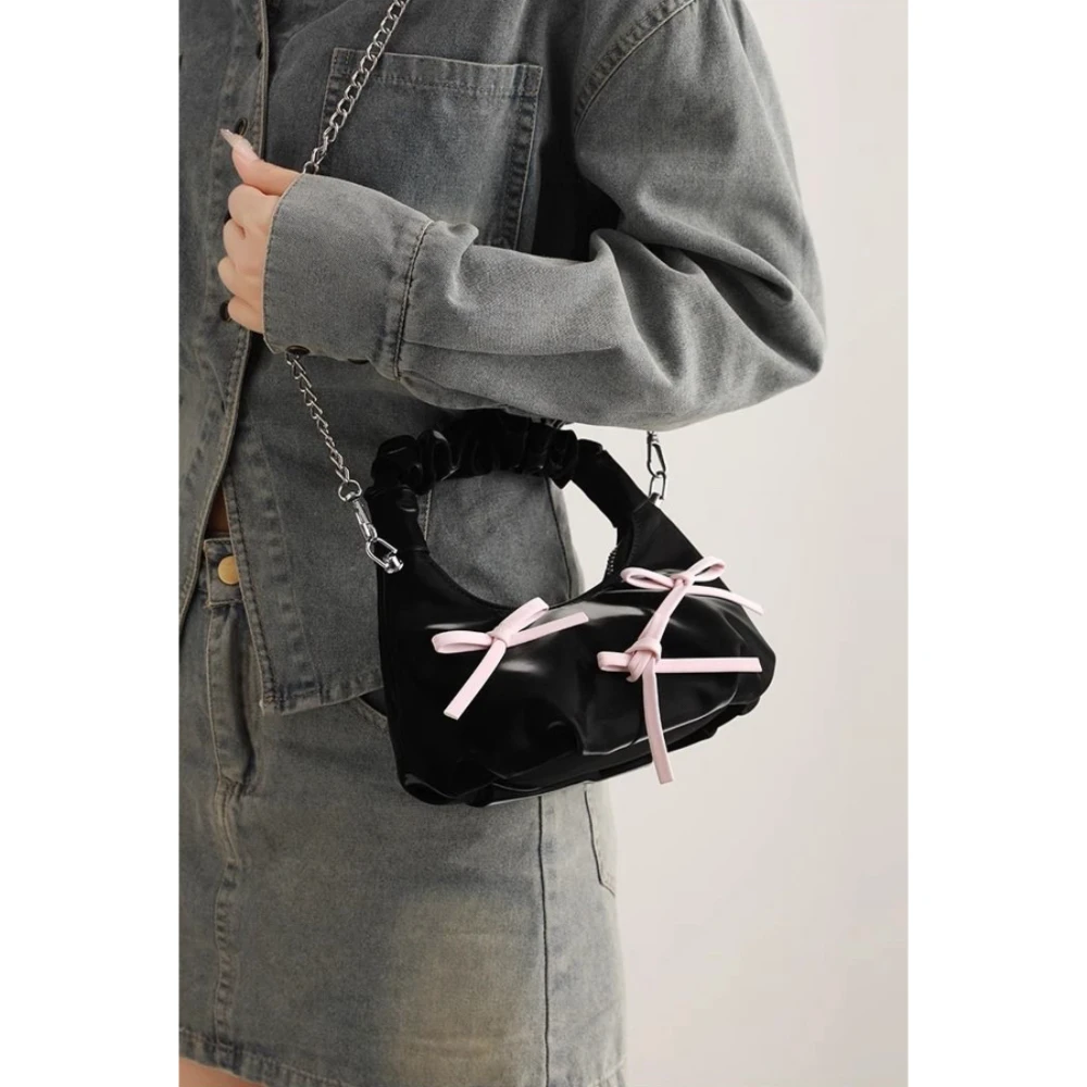 حقائب يد صغيرة لطيف القمر حقيبة Y2k القوس الشريط غائم حقيبة يد عصرية متعددة الاستخدامات ركاب سلسلة حقائب كروسبودي للنساء الأفاق #3