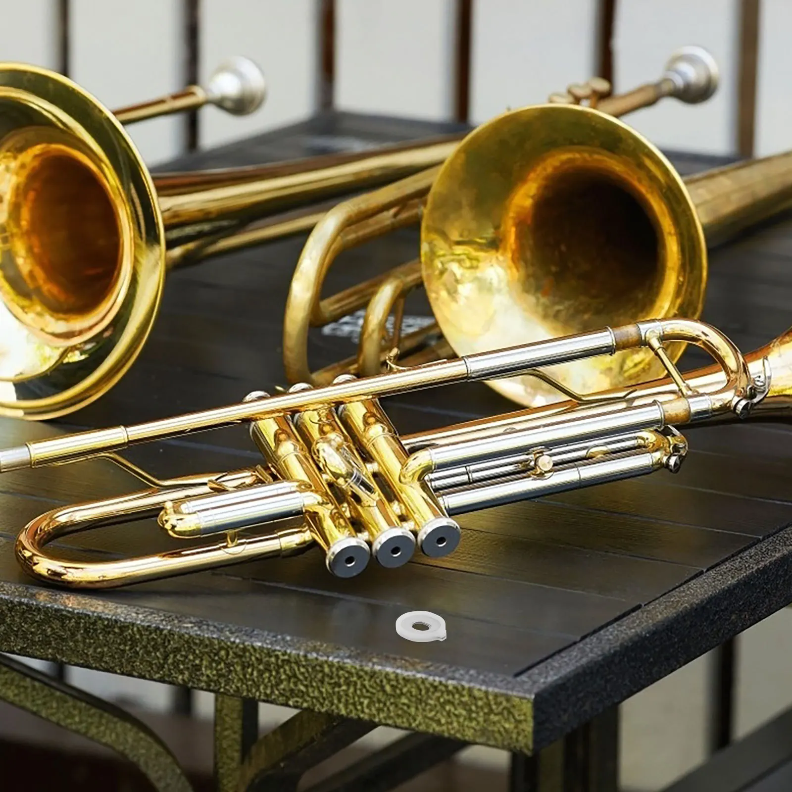 

2Pcs Trumpet Valve Spring Pads Durable Silicone Repair Parts for Alto Horn Valves Easy Replacement Musical Instrument