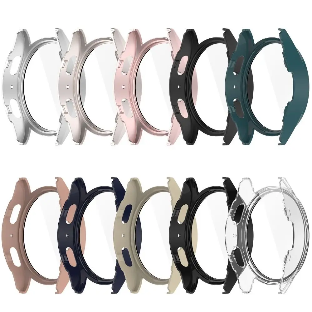 PC+Tempered Protective Case Anti-Scratch Smart Watch Screen Protector Full Coverage for Samsung Galaxy Watch 7 40/44MM