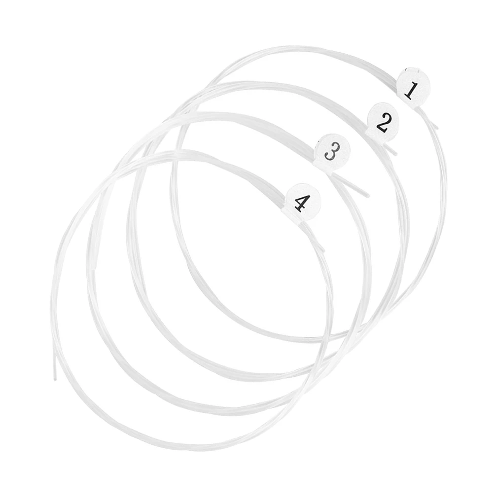 

4 Pcs Ukulele Strings Instrument Accessory Music Wire Replacement Part Nylon Transparent Accessories