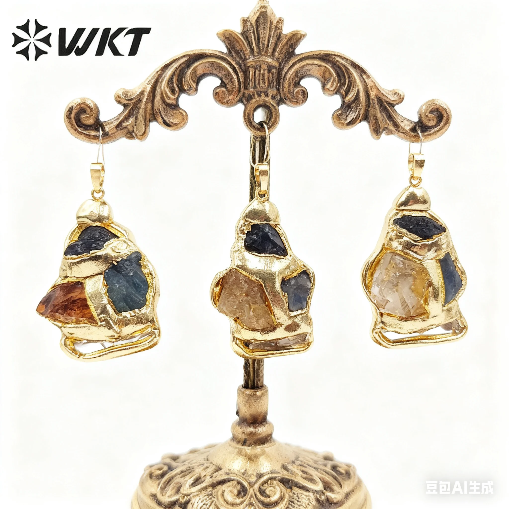 

WT-P1906 WKT 2025 Raw Gemstone Retro Style High Quality Pendant Girls' Party New Sale Beautiful Women jewelry