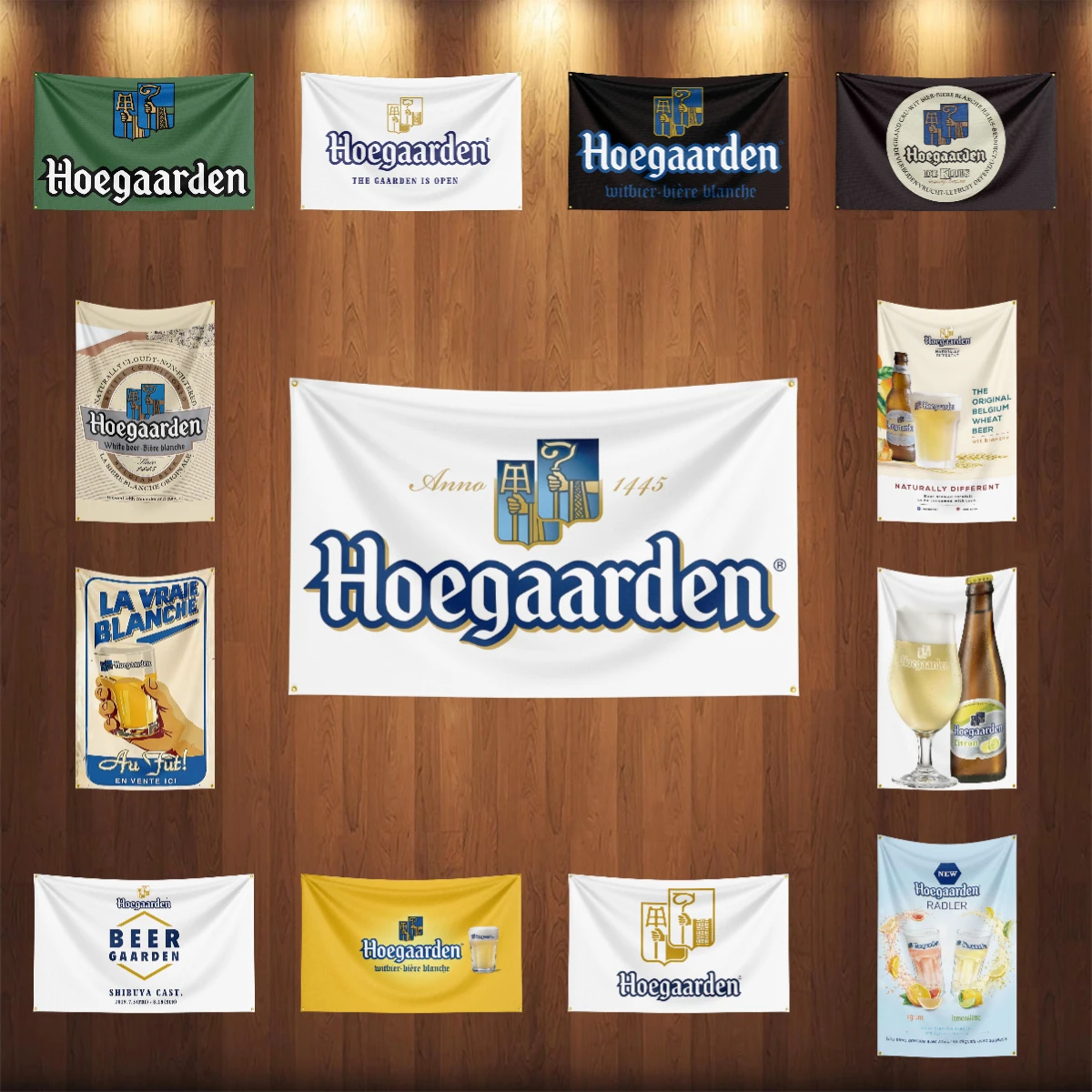 3×5ft h-Hoegaardens Beer Flag Polyester Printed Alcohol Wine Banner For Decor Drink rum Beer Flag