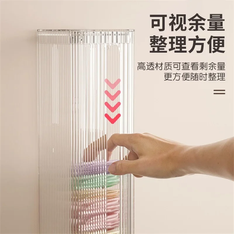 Garbage Bag Storage Box Artifact Wall-Mounted Large Capacity Kitchen Bag Convenient Plastic  Extraction Cartridge Plastic