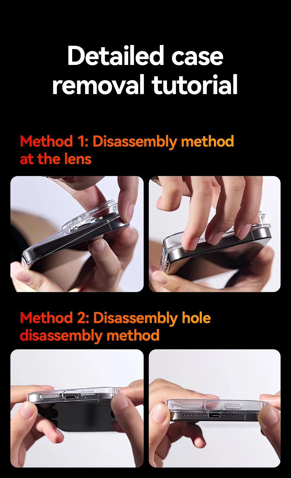 Joyroom für iPhone 18 17 16 Pro Max Hülle mit Linsenschutz, Anti-Gelb-Hülle für iPhone 18 17 Pro Max, transparente stoßfeste Abdeckung – Detail 10