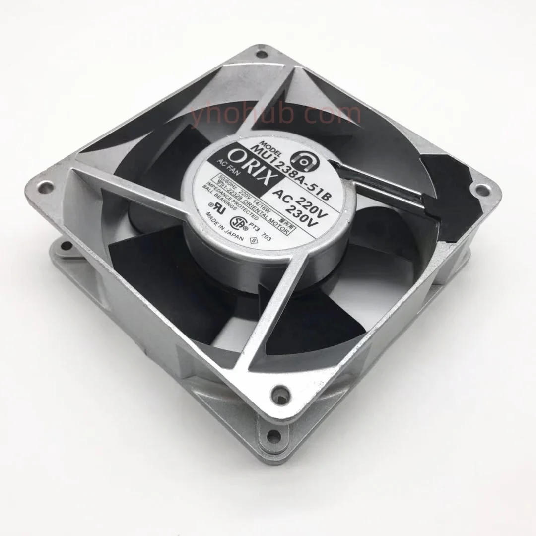 

ORIX MU1238A-51B AC 230V 16W 120x120x38mm Server Cooling Fan