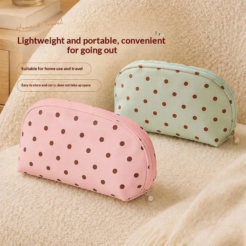 1Pcs Travel Organizing Bras Socks Waterproof Bag Polka Dot Underwear Storage Bag With Independent Compartments