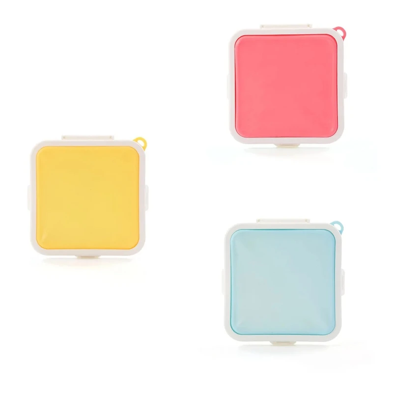 Portable Silicone Microwave Sandwich Storage Box Lunch Boxes Snack Containers For School Reusable Toast Container Case Yellow