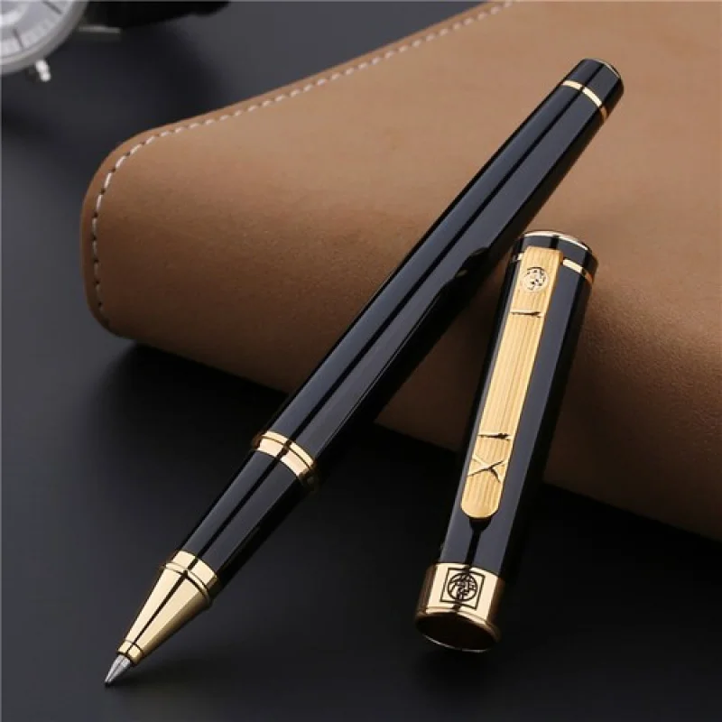 

A+ Picasso 902 Gentleman Roller Pen Pure Black with Golden Clip with Smooth Refill