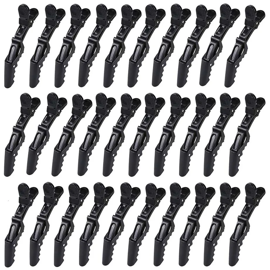 

30pcs Alligator Hair Clips Wide Teeth & Double-Hinged Non-slip Design Alligator Clip Professional Hair Salon Styling Sectioning