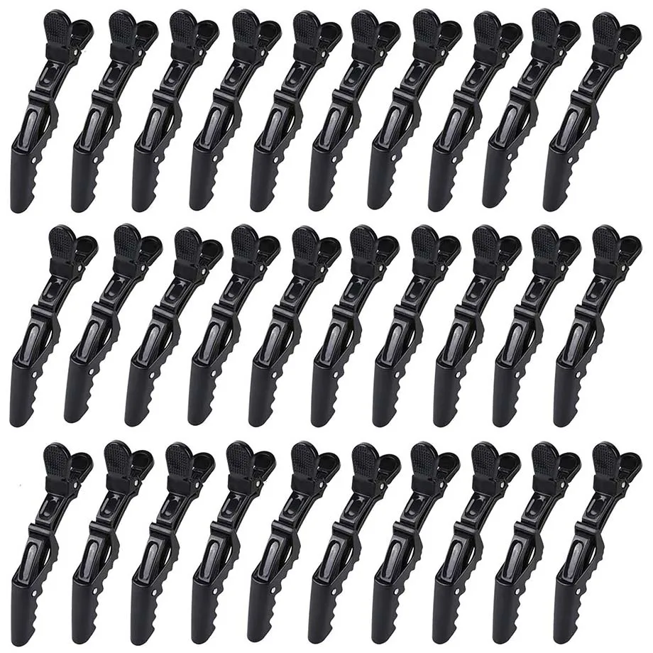 30pcs Alligator Hair Clips Wide Teeth & Double-Hinged Non-slip Design Alligator Clip Professional Hair Salon Styling Sectioning