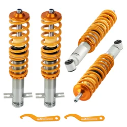 Coilover Kit for VW Golf I Rabbit Cabrio 74-84 Coilovers Volkswagen MK1 Gold Adjustable Height Coilovers Shock