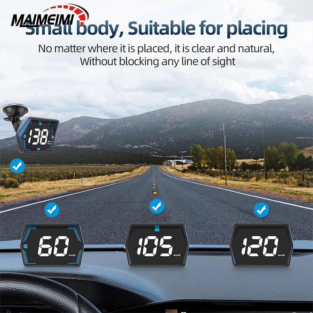 

G20 GPS Head Up Dispaly Digital Speedometer Compass Overspeed Alarm Automatic Sensitivity Speed Units MPH Km/H for All Cars