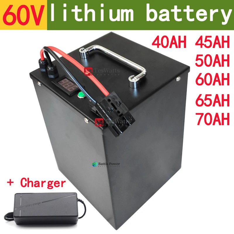 60V 40AH 45AH 50AH 70AH 60AH Li-ion Lithium Battery ion Rechargeable For tricycle Two-wheeler three -wheels