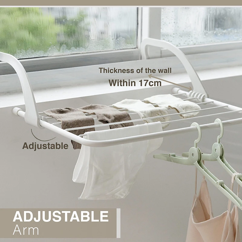 Foldable Drying Rack Household Clothing Drying Rack  Balcony Adjustable Shelf Multifunctional Clothes Towel Shoe Storage Hanger