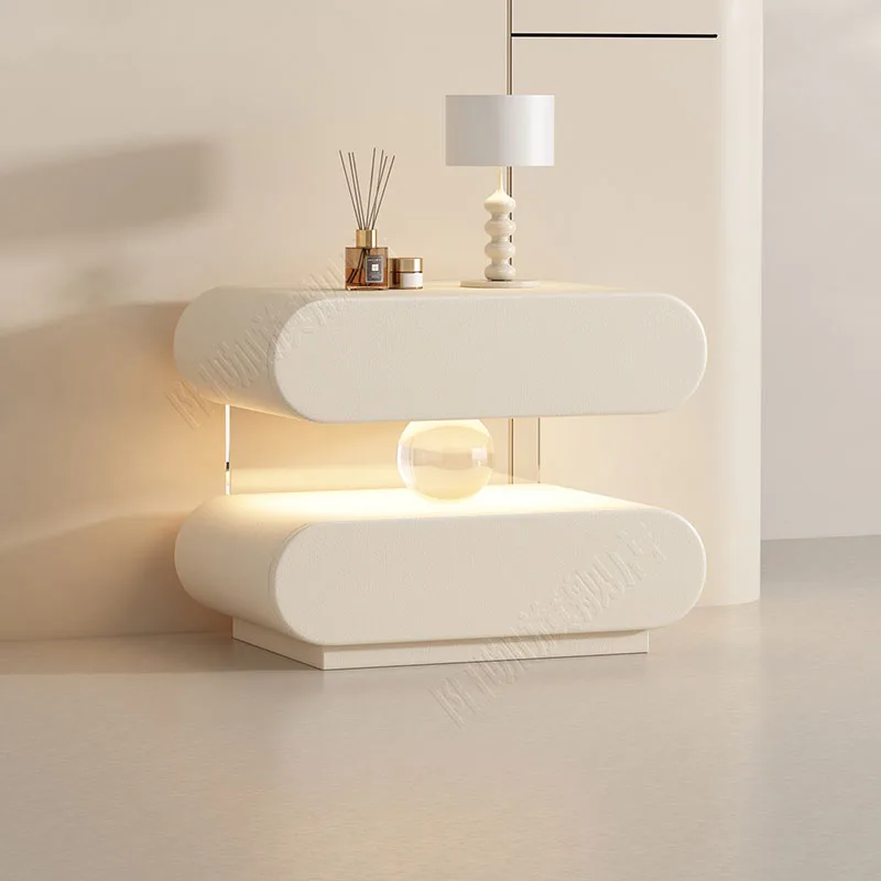 Mesa de Noche Única para Sala de Estar, Decoración Moderna, Librero que Ahorra Espacio, Mesita de Noche Pequeña, Mesa de Café, Muebles de Salón