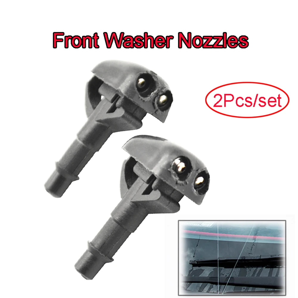 2Pcs Front Windshield Wiper Washer Jet Nozzle For Mitsubishi Pajero V31 V33 V73 Colt L200 Lancer Strada Eclipse 3000GT Carisma