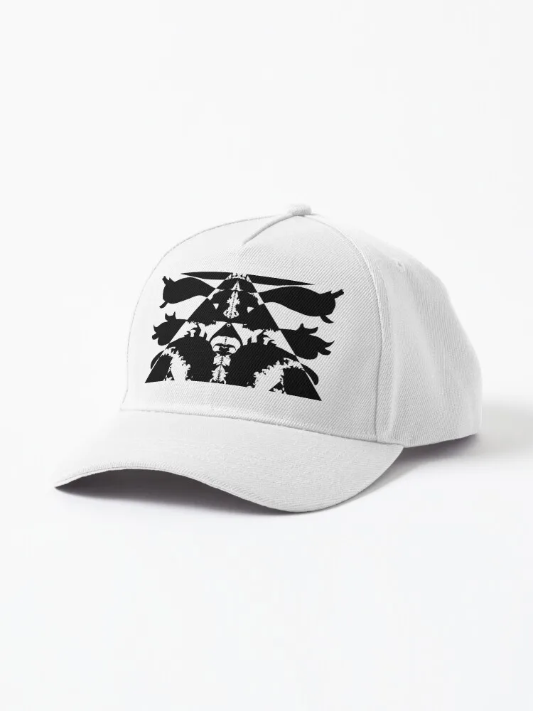 Abstract mirror black and white Cap  Spring Summer Cotton Unisex Baseball Snapback Hat