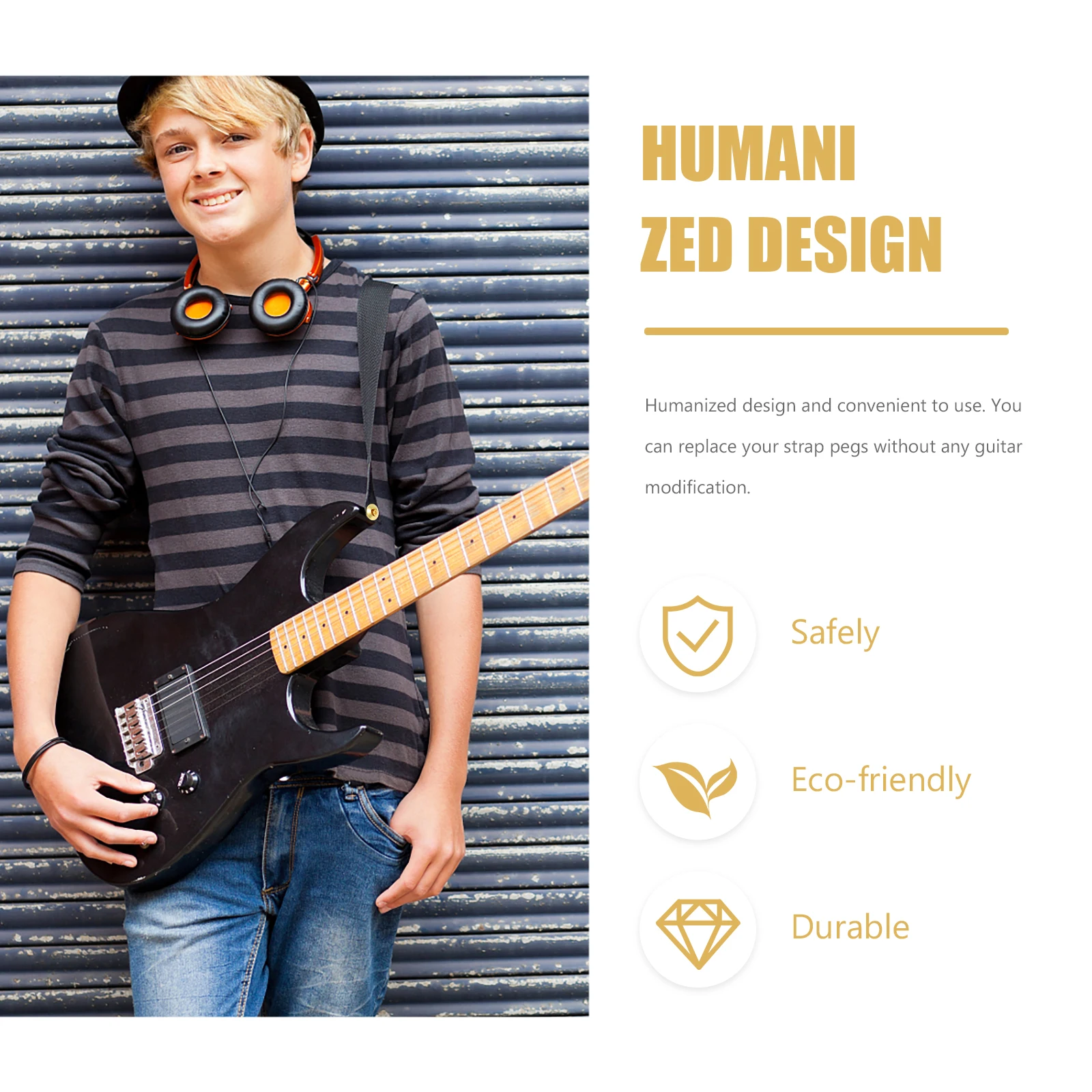 

2pcs Metal Guitar Strap Lock Buttons Anti-Slip Pin For Electric Acoustic Bass Quick Release Replacement Retainer Repair Kit