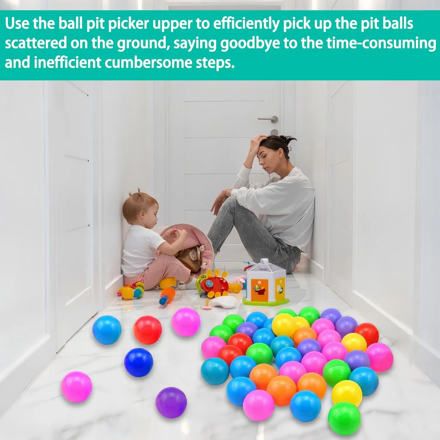 مجرفة التقاط كرات الكرة، منتقي الكرة العلوي للأطفال الصغار/الأطفال/الحيوانات الأليفة، منتقي الكرة القابل للتعديل للحفرة #3