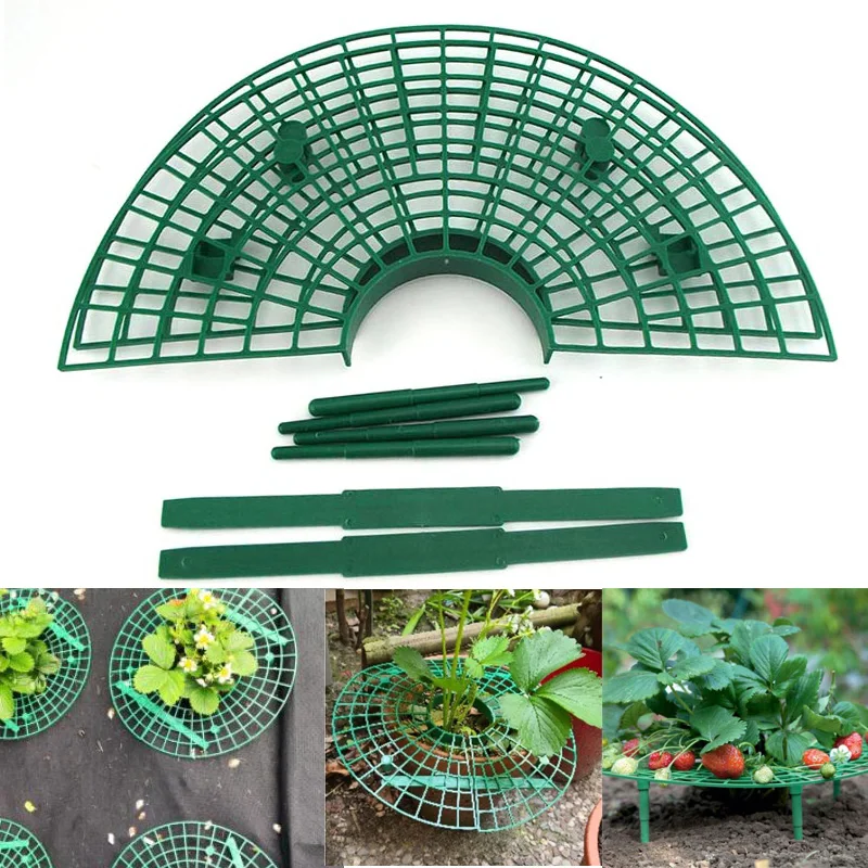 

5PCS Strawberry plant Stand Frame Holder Balcony Planting Rack Fruit Support Plant Flower Climbing Vine Pillar Gardening Stand