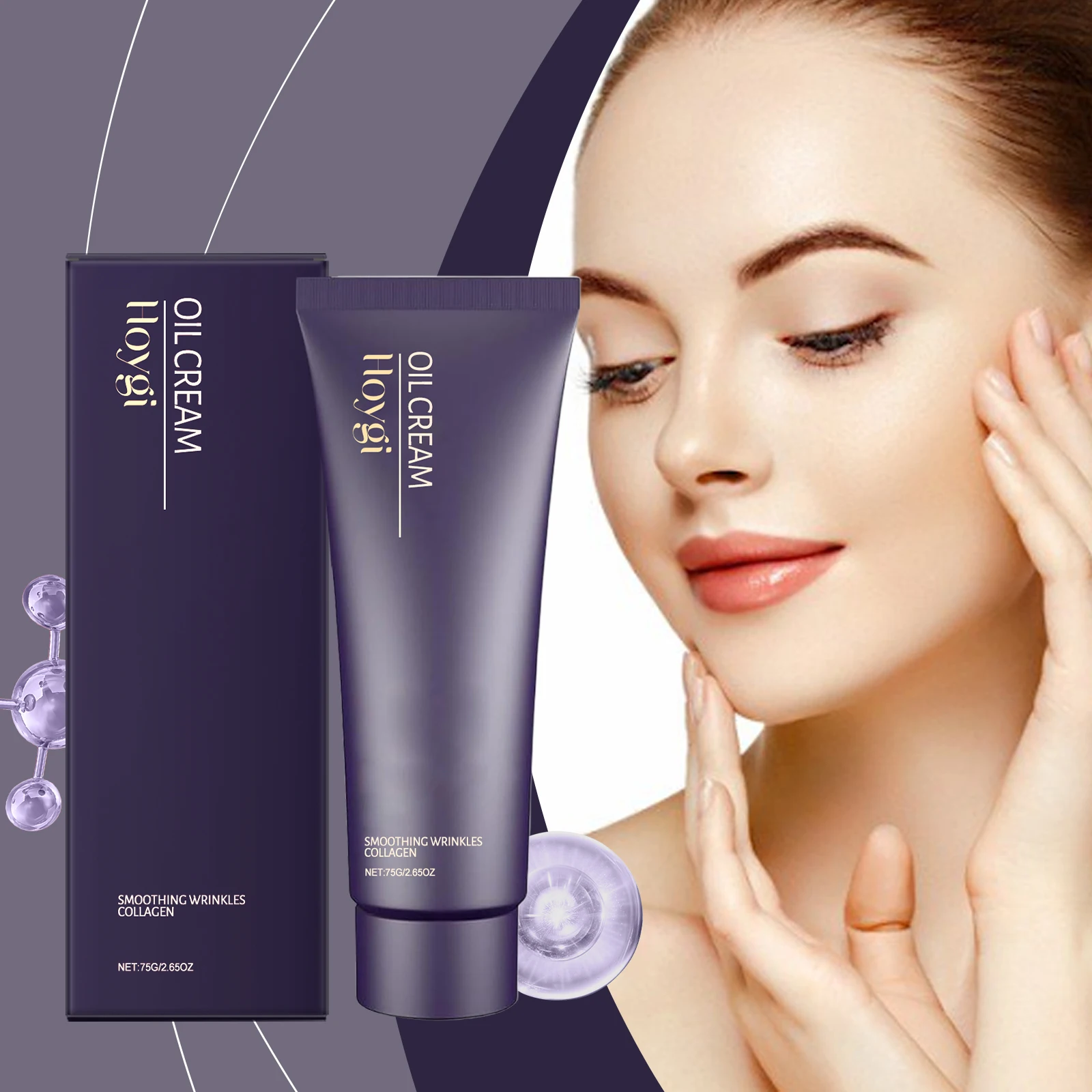 Olicream Collagen Wrinkle Cream - Anti-Aging Face Moisturizer to Smooth & Firm Skin - 75ml