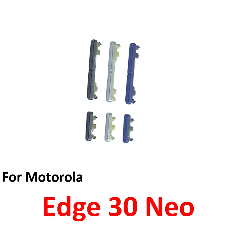 Phone Power Volume Button For Motorola Moto Edge 30 Neo New On Off Up Down Key Internal Flex Cable Parts Grey Purple Silver image 4