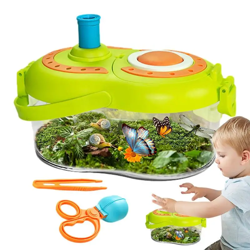 Bug Kit Insect Catcher Toy Box  with LED Light magnifying glass Insect Observation Educational Toys Gift For Boys & Girls