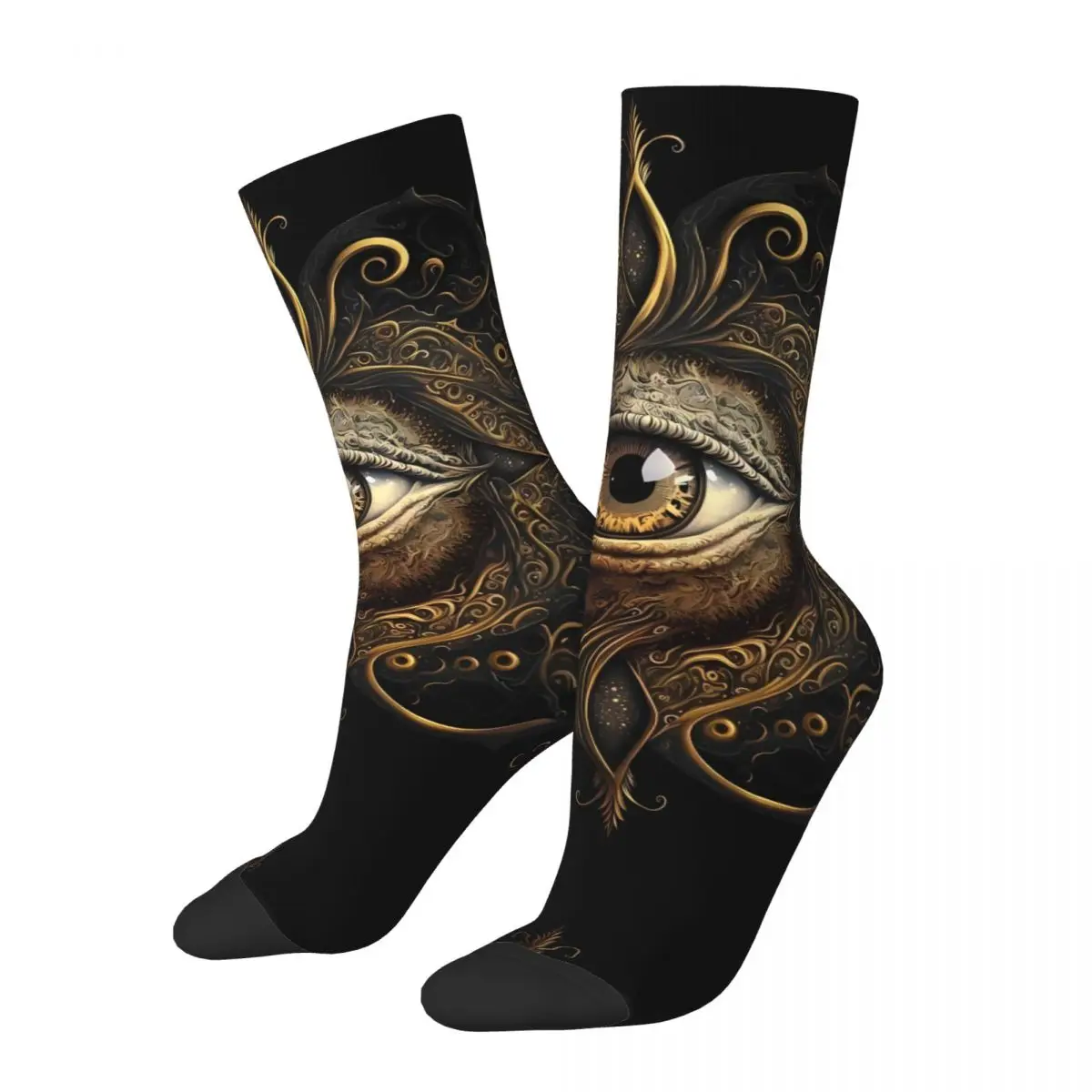 Vintage Eye Seeing Men's Socks Celtic mythology Novelty Pattern Printed Crazy Crew Sock