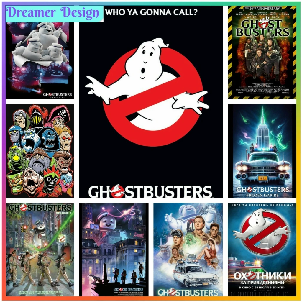 Ghostbusters Fantasmas Atenda Ao Chamado Diamond Painting Cross Stitch Drawing Mosaic Embroidery Home Decor 5D DIY Art Element