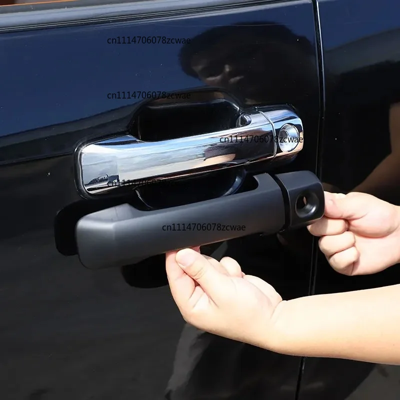 For Toyota Tundra 2007-2021 Sequoia 2008-2020 ABS Silver/Carbon Fiber/Black Car Door Handle Cover Trim Sticker Car Accessories