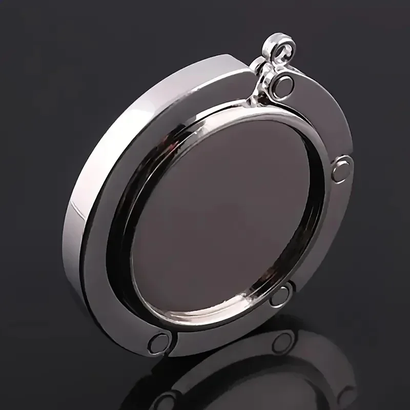 Portable Folding Bag Hanger Handbag Hook Holder Table Hook Crystal Alloy Purse Bag Holder Circle Shape Bag Accessories image 2