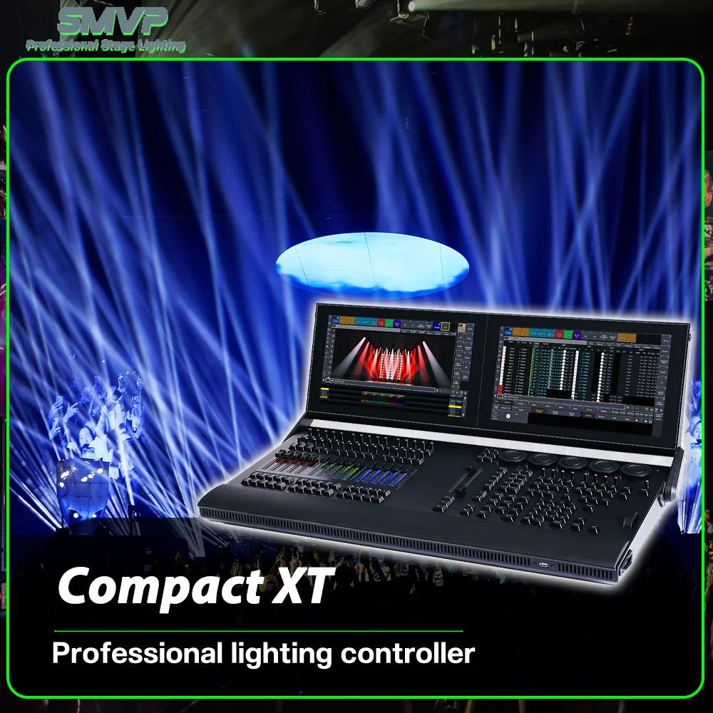 New Stage Lighting Controller Dual Screen MA3 onPC Compact XT DMX512 Console With Flight Case For Moving Head Light Stage Light