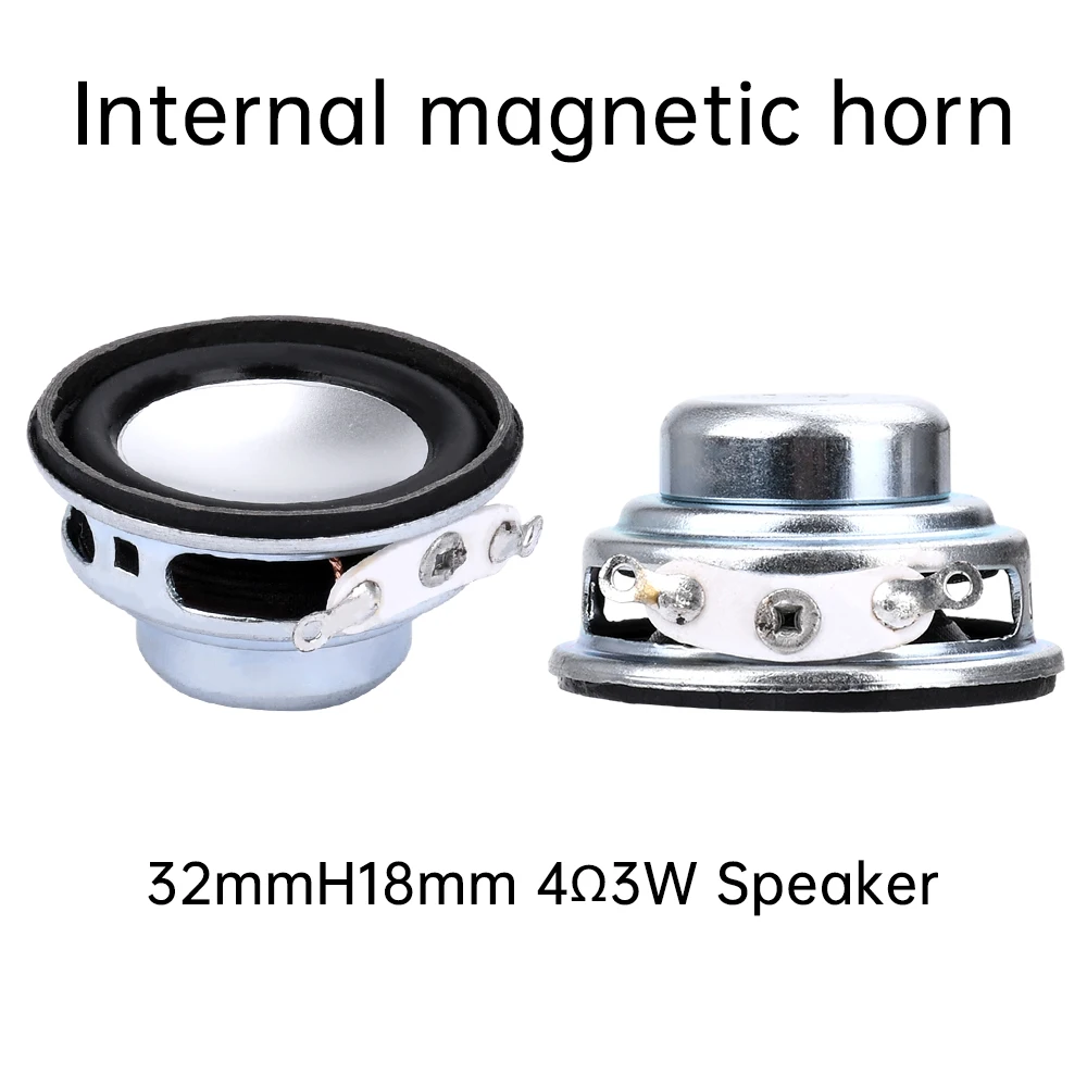 1pcs 32mm Mini Audio Speakers 4 Ohm 3W Bass Multimedia Portable Sound Speakers Audio Woofer Home TheaterLoudspeaker