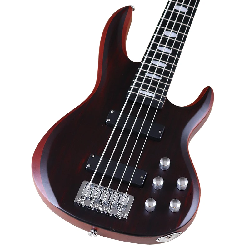 43 Inch 5 String Electric Bass Guitar Active Pickup Right and Left Hand Matte Finish with Bag