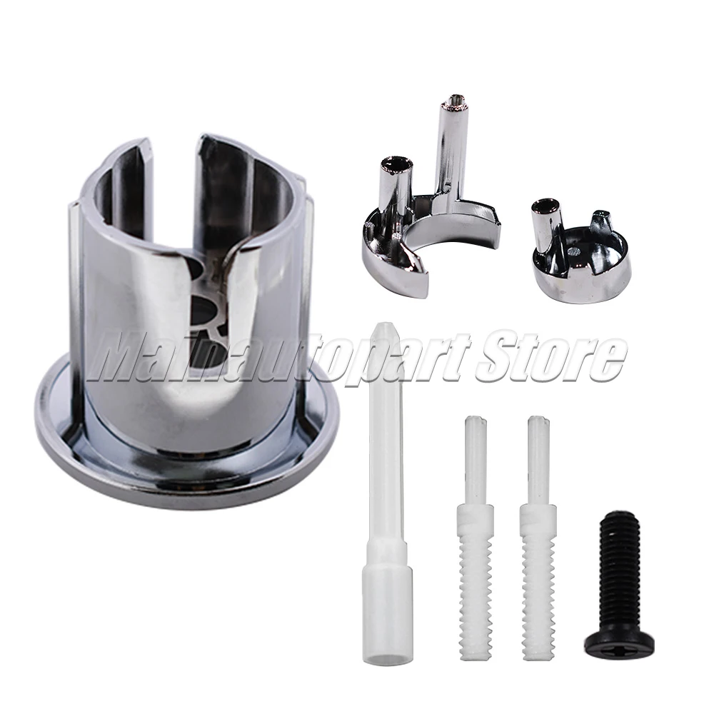 For ROCA Cistern D2D Threaded Push Rods Short Body Chrome AH0001800R  Dual Flush Push Button Half Moon Style