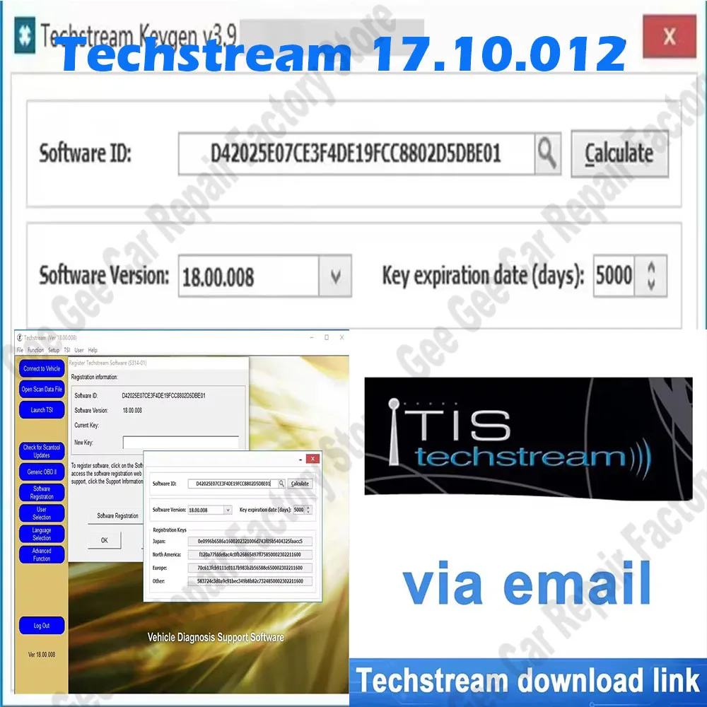 

Hot obd2 scanner Software TIS Techstream 17.10.012 Code reader tuning for MINI VCI for OTC Scanner ECM ECU chip programming tool