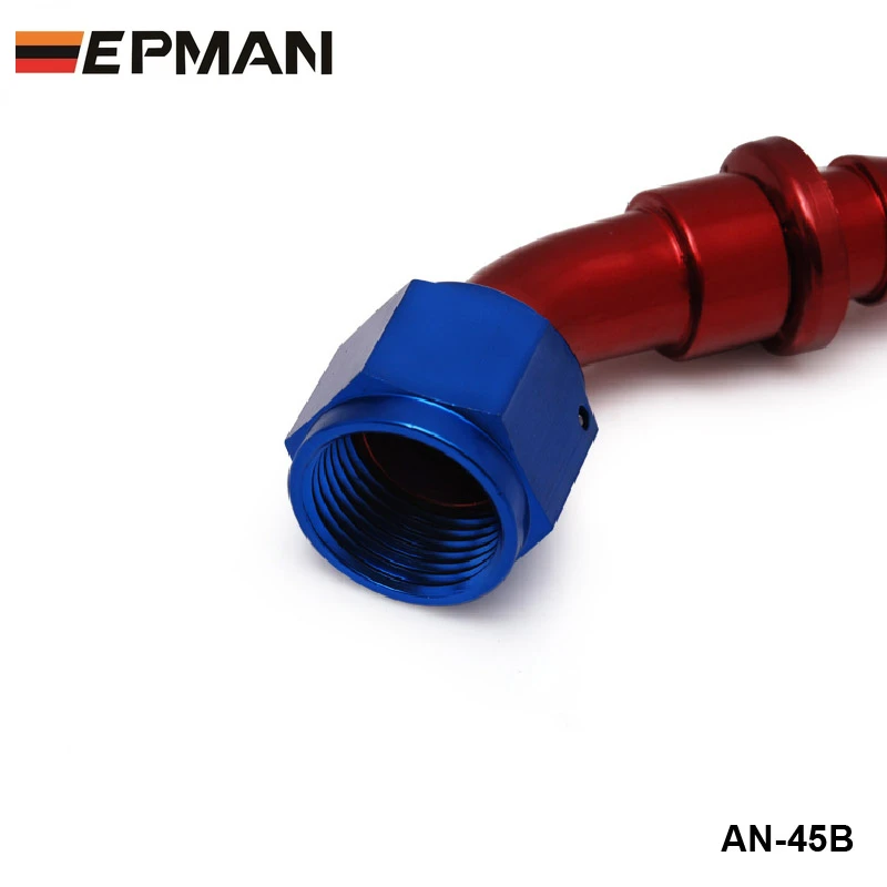 10pcs /set 45 Degree AN-8 Hose End Fitting Aluminum oil cooler hose fitting Oil Fuel Hose End AN8-45B