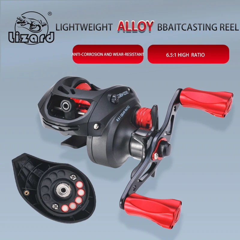 Carrete Lizard Fishing aluminio con antienredo para lubina - imagen 3