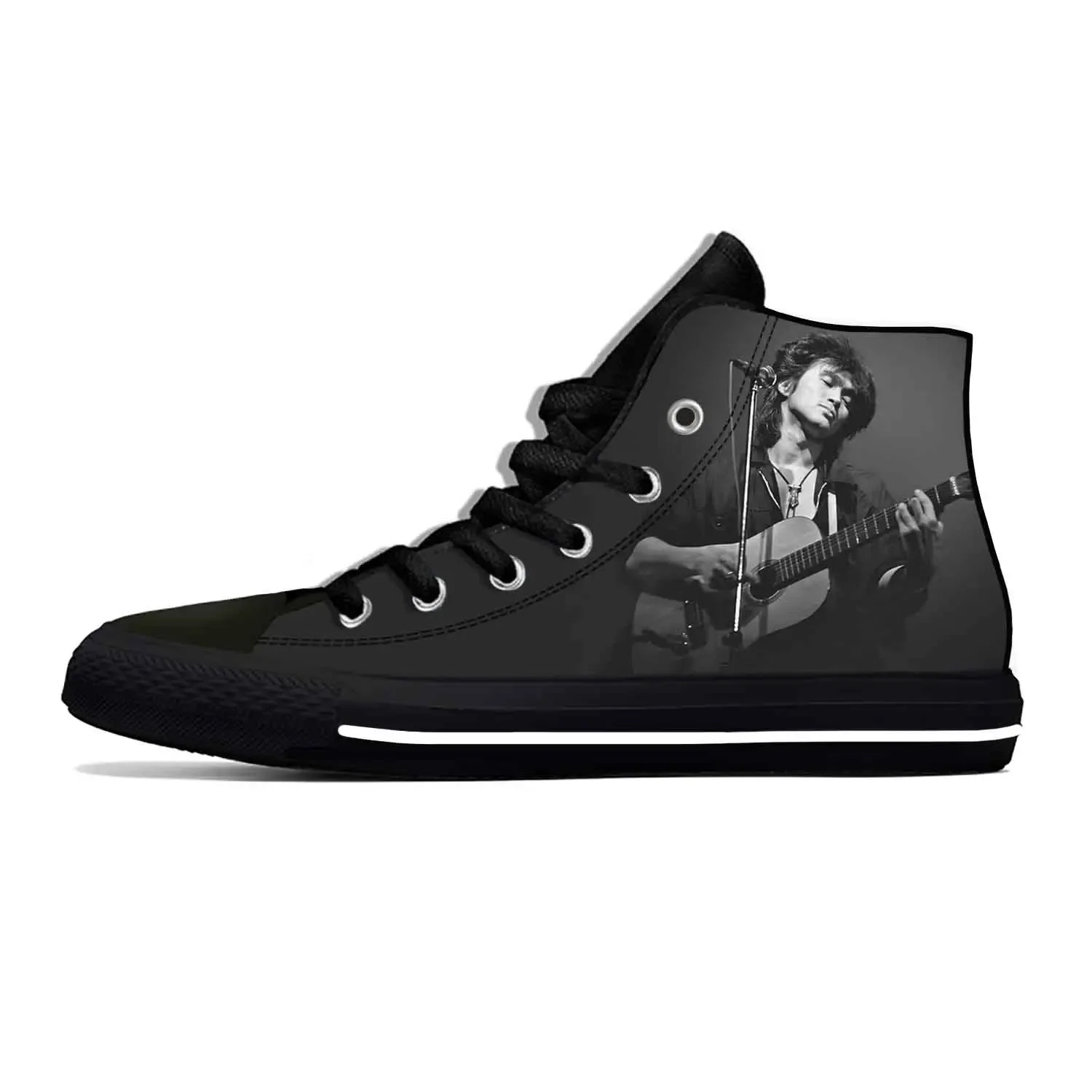 Viktor Tsoi Kino Russian Rock Band Music Summer Casual Shoes High Top Hot Board Shoes Lightweight Breathable Men Women Sneakers