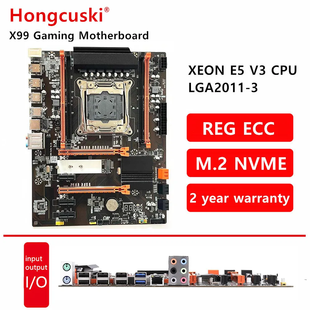 

X99 D4 NVME M.2 SSD DDR4 ECC REG motherboard LGA 2011-3 with M.2 NVME slot wifi Support Dual channels PCI-E3.0 SATA3.0 USB3.0